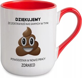 Coffe Bögre Piros Magunkra Hagytál Minket Ajándék az irodába Vicces Minta