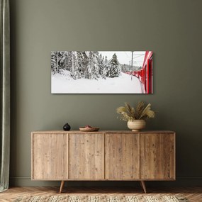 Kép - Vonat a havas tájban (120x50 cm)