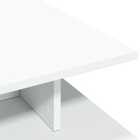 fehér szerelt fa dohányzóasztal 102 x 55 x 35 cm