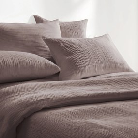 Goldea muszlin ágyneműhuzat – kávébarna 140 x 200 és 70 x 90 cm