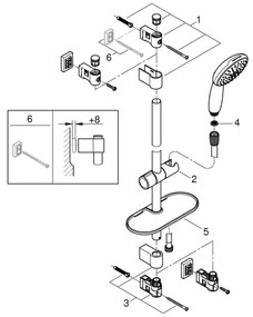 GROHE 26952001 - VITALIO START 110 zuhanyszett 600 mm, fényes króm