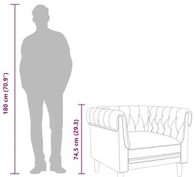 világosszürke szövet Chesterfield kanapé