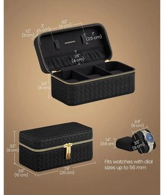 SONGMICS HOME utazó óratartó doboz, 3 órához