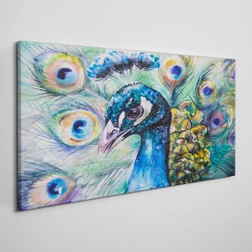 Vászonkép Festés állati madár páva
