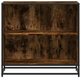 füstös tölgy színű szerelt fa könyvszekrény 80,5x35x76 cm