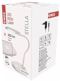 Fehér LED szabályozható asztali lámpa (magasság 55 cm) Stella – EMOS