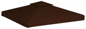 barna kétszintes pavilon tetőponyva 310 g/m² 3 x 3 m