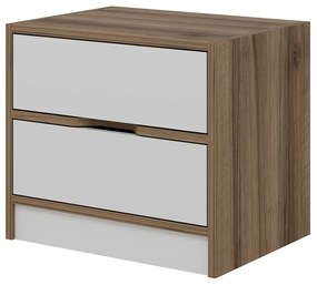 Elina Walnut White éjjeliszekrény