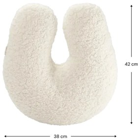 Krémszínű buklé párna gyerek kanapéhoz U – Wigiwama