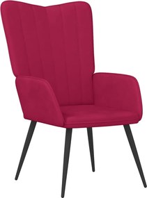 vidaXL bordó bársony pihenőfotel