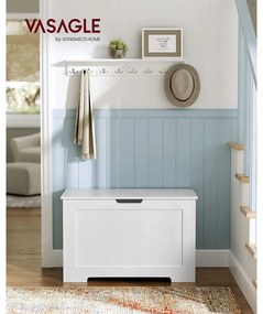 Tároló láda, játéktároló, fehér 76x40x48cm