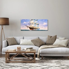 Kép egy hajóról a hullámokon (120x50 cm)