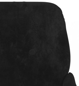 fekete bársonypad 108x79x79 cm
