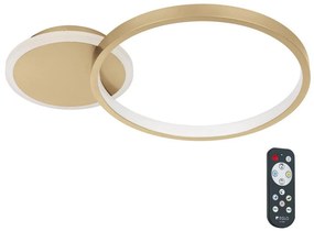 Eglo 900423 - LED Dimmelhető mennyezeti lámpa GAFARES LED/15W/230V arany + távirányító