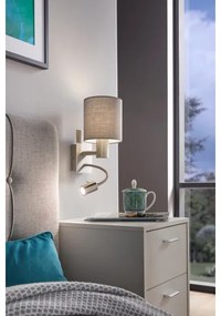 Eglo 96479 - LED flexibilis lámpa PASTERI 1xE27/40W+LED/3,8W szürke