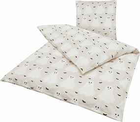 Gyerek pamut ágyneműhuzat GHOSTIE bézs Ágyneműhuzat mérete: 80 x 80 cm | 135 x 200 cm