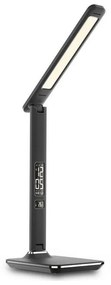 Immax 08930L - LED Szabályozható asztali lámpa kijelzővel KINGFISHER LED/9W/230V/12V fekete