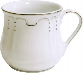 Bögre/szalvány Giesche Platin 500 ml |Szín Fehér|Porcelán Bogucice