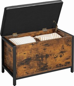 Tárolópad, tárolópad felhajtható üléssel, barna-fekete