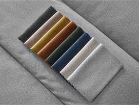 Világosszürke bársony sarokkanapé (bal oldali-heverő résszel) Sierra – Bobochic Paris