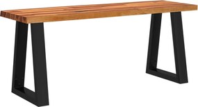 vidaXL tömör akácfa pad természetes éllel 110 cm