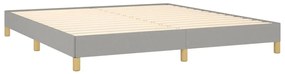 ágykeret matrac nélkül Világosszürke 180x200cm King szövet