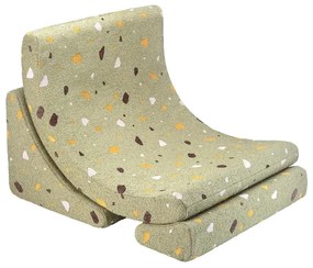 Zöld buklé-zsenília gyerek fotel Terrazzo Moon – Wigiwama