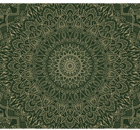 Fotótapéta részletes Mandala zöld színben - 300x270 - cm