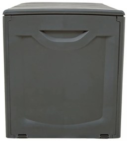 fekete polipropilén tárolóláda 118 x 53 x 57 cm