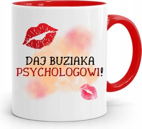 Pszichológus Pszichiáter Terapeuta Bögre Piros, fényképes nyomattal