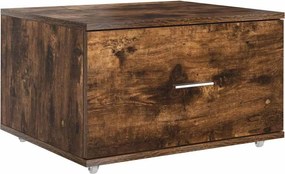 vidaXL Fiókos szekrény kerékkel Füstölt tölgy 55 x 45 x 31 cm