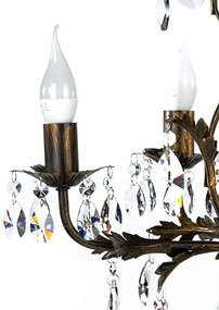 ONLI - Csillár láncon TERESA 5xE14/6W/230V bronz