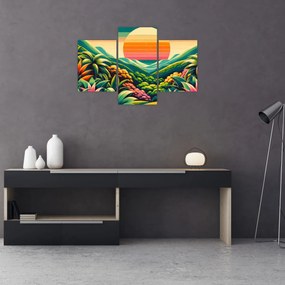 Kép - Színes naplemente (90x60 cm)