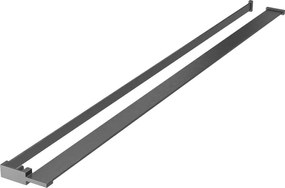 Mexen polc zuhanyfalhoz törölközőtartó korláttal, gun gray kefe - 800-02-66