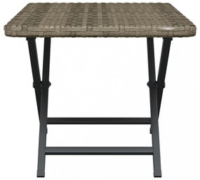 szürke összecsukható polyrattan asztal 45x35x32 cm