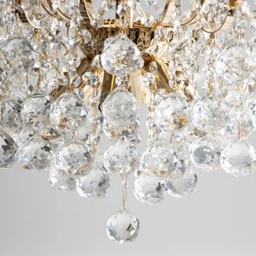 Brilagi - Felületre szerelhető csillár CRYSTAL 6xE14/60W/230V arany