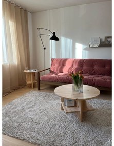 Bézs len kinyitható kanapé 205 cm Knob – Karup Design