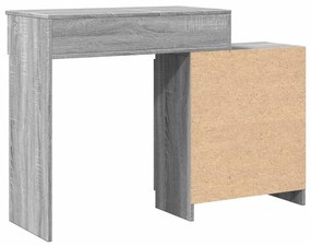 szürke sonoma LED-es fésülködőasztal 115 x 37 x 110,5 cm