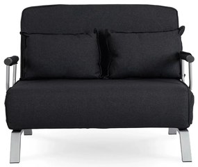 Kétszemélyes Ágyazható Kanapé Fekete Színben. BART 2