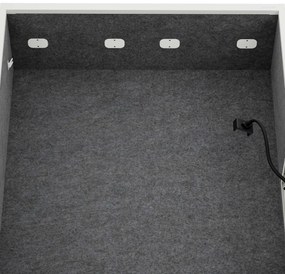 Sally 1150mm korpus Biały - siedzisko Ciemnoszary