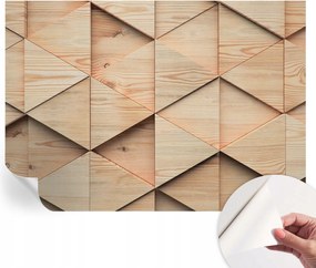 Öntapadós tapéta Falfestmény Prémium Fa mozaik 208x146 cm
