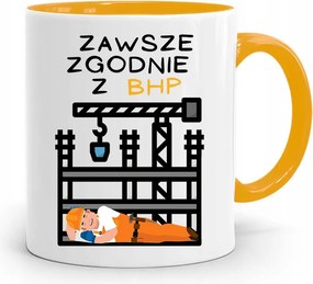 Sárga Építőipari Bögre Barkácsoló Ajándék fényképes nyomtatással