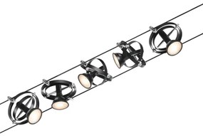 Paulmann 94440 - 5x GU5,3/10W CARDAN spotlámpa, 230V, fekete