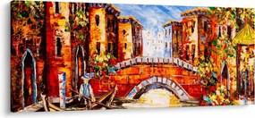 Kép - Olajfestmény a városról III. (120x50 cm)