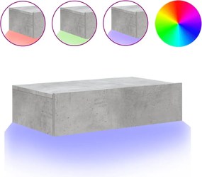 vidaXL betonszürke TV-szekrény LED-lámpákkal 60x35x15,5 cm