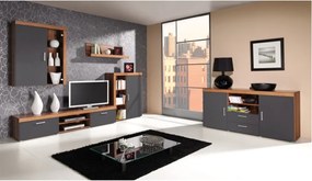 Komód, szilva/szürke grafit, CHERIS 3