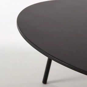 Ulrich fekete dohányzóasztal, ⌀ 70 cm - Kave Home