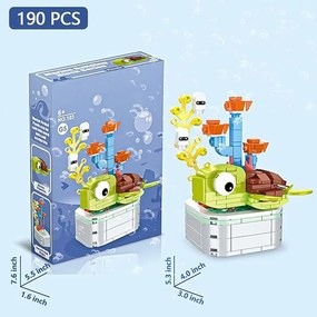 Tengeri Állatok Építőkocka Készletek 190 Db-s Tengeri Teknős Cserepes Növény Tengeri Állatok Építőkockái, Óceáni Állatjátékk Fiúknak És Lányoknak Jó Ajándék