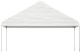 fehér polietilén pavilon tetővel 6,69 x 5,88 x 3,75 m