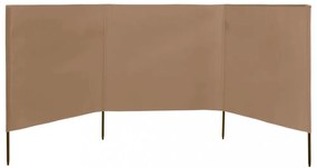 tópszínű szövet 3-paneles szélfogó 400 x 160 cm